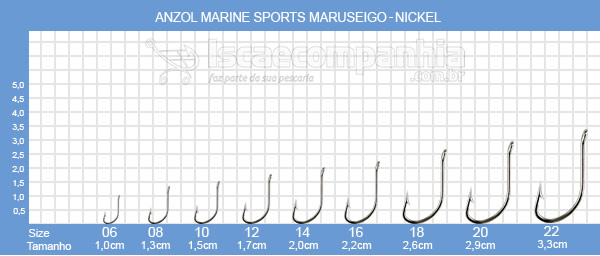 Anzol Marine Sports Maruseigo - Nickel Anzol Marine Sports Maruseigo - Nickel