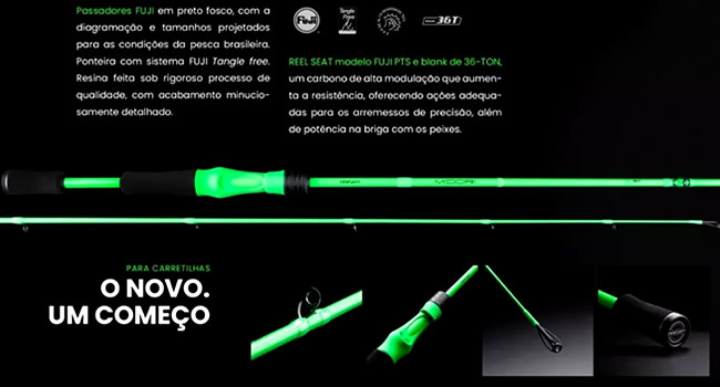 Vara Daisen Midori MI C25 601 F-H 12 - 25Lb 6`0 (1,83m) - Carretilha (Inteiriça)