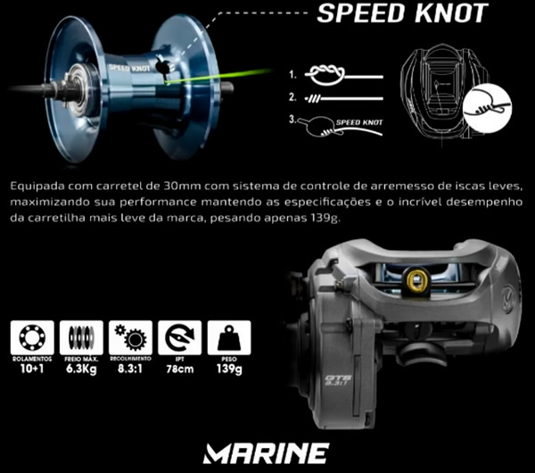Carretilha Marine Sports Liger GTS
