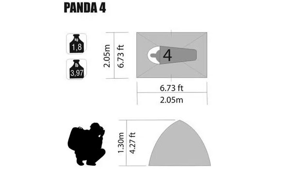 Barraca Nautika Panda 4 Pessoas