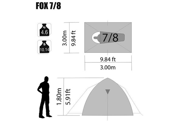 Barraca Nautika Fox 7/8 Pessoas