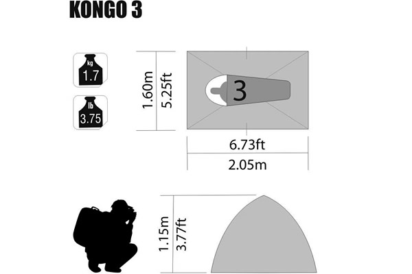 Barraca Nautika Kongo 3 Pessoas