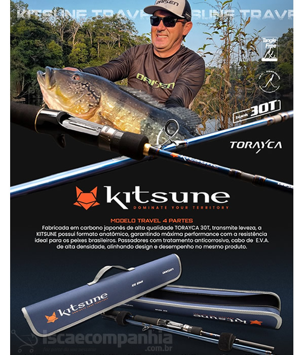 Vara Daisen Kitsune KIC 604H 12-25Lb 6`0 (1,80m) - Carretilha (4 Partes)