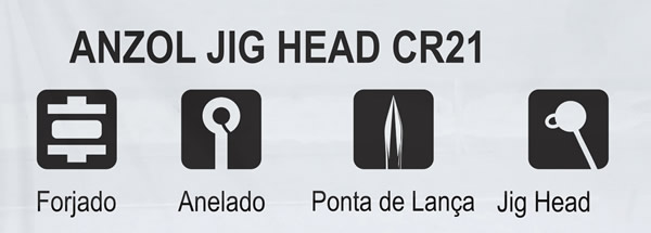 Anzol Jig Head Crown CR21 7gr - C/5UN Anzol Jig Head Crown CR21 7gr - C/5UN