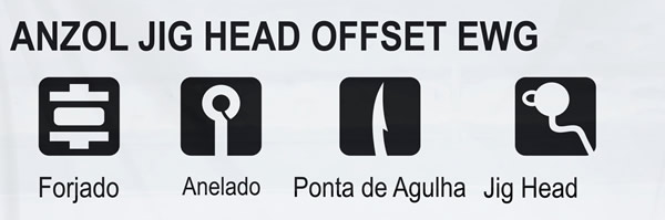 Anzol Jig Head Offset EWG Crown 2/0 - C/5UN