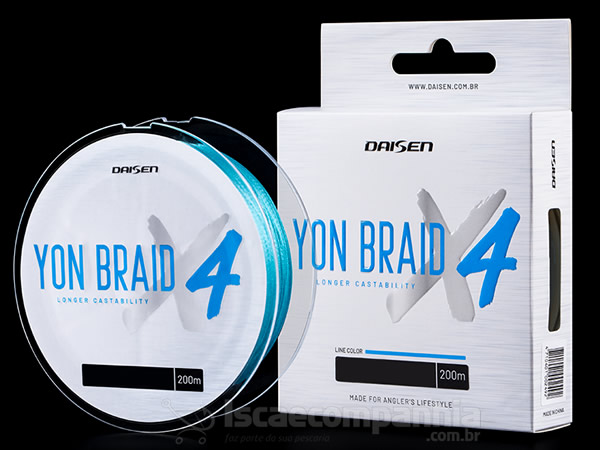 Linha Multifilamento Daisen Yon Braid X4 15Lb 0,17mm 200m