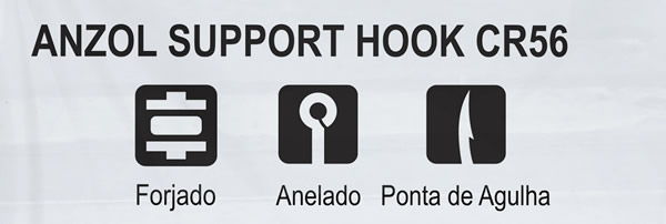Anzol Crown Suporte Hook CR56 - C/10UN