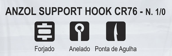 Anzol Crown Suporte Hook CR76 - C/06UN
