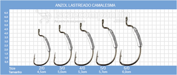 Anzol Offset Lastreado Camalesma - 7gr C/2UN