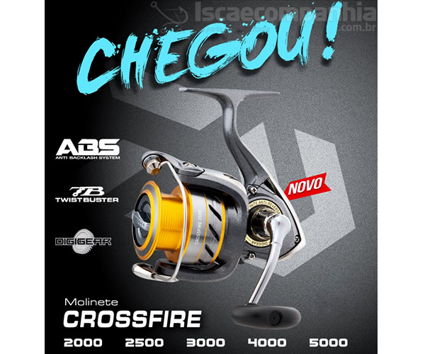 Molinete Daiwa Crossfire 4000 - 3Rol