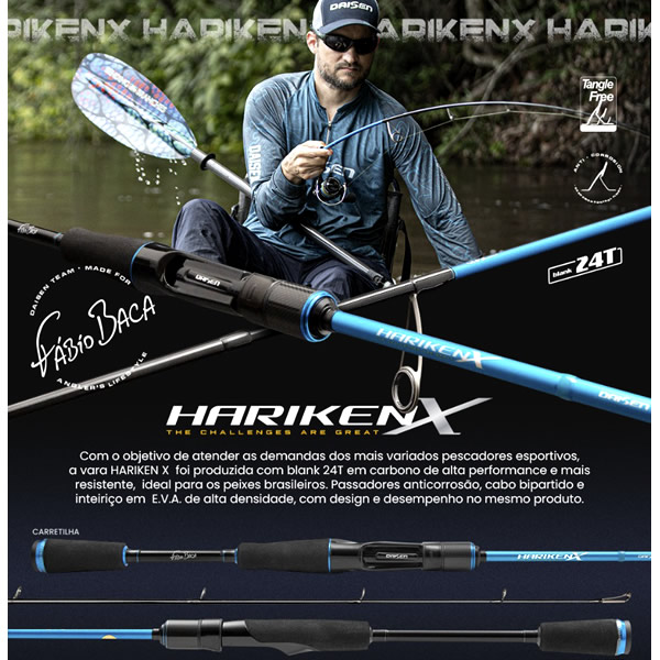 Vara Daisen Hariken X HXS 5102H 12-25Lb 5`10 (1,78m) - Molinete (2 Partes) - By Fábio Baca