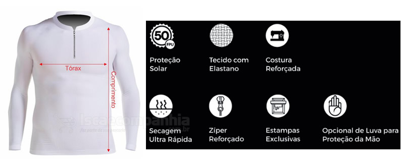 Camiseta Mar Negro 30145 Tucunaré Azul 1 FPS 50+