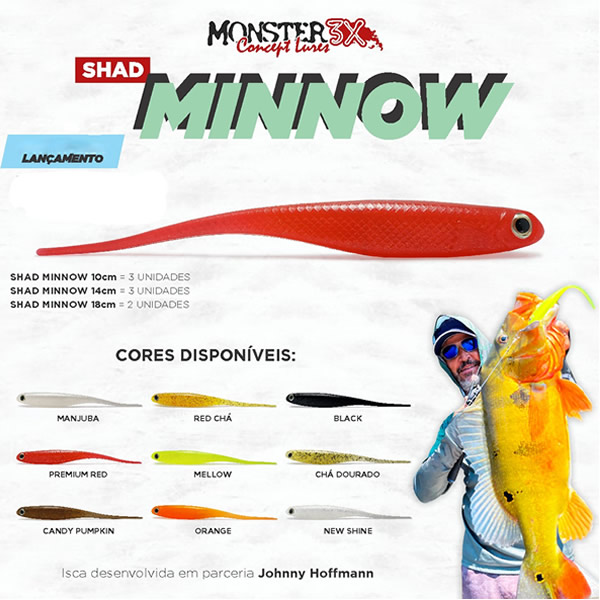 Isca Soft Monster 3X Shad Minnow