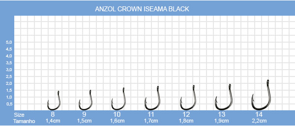 Anzol Crown Iseama Black - C/10UN