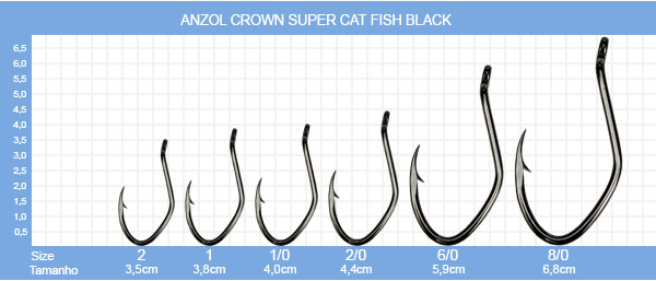 Anzol Crown Super Cat Fish Black - C/05UN