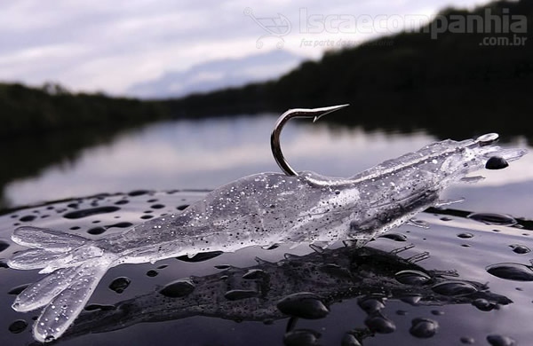 Isca Soft Maré Camarão Clássico G com Anzol - 12,5cm 28gr