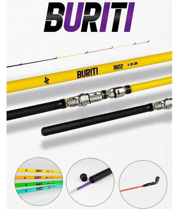 Vara Albatroz Buriti 1652 5-10Lb 5`5 (1,65m) - Molinete (2 Partes)