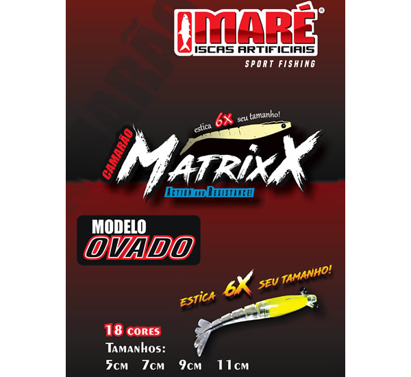 Isca Soft Camarão Maré Matrixx Ovado - 7cm