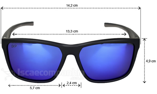 Óculos Express Polarizados Dourada II - Azul