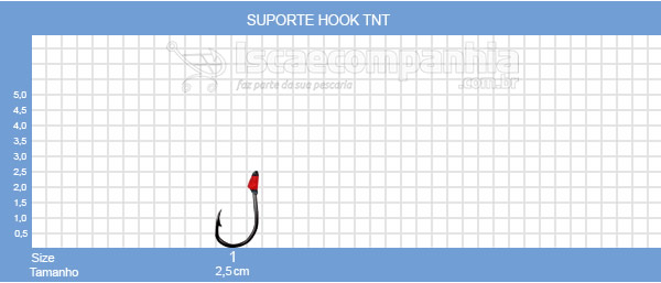 Suporte Hook Duplo TNT - 2,5cm - 3UN