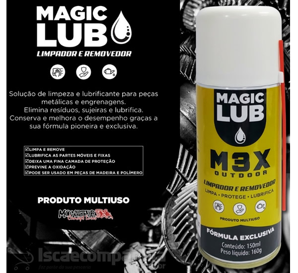 Lubrificante Monster M3X Magic Lub - Limpador e Removedor
